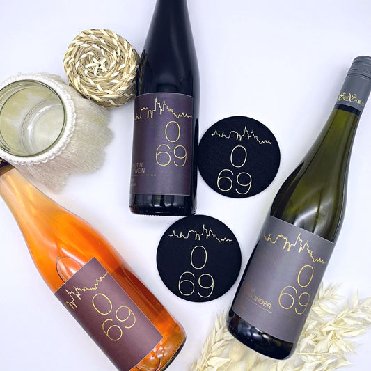 069Wein Filz-Untersetzer 4er-Set